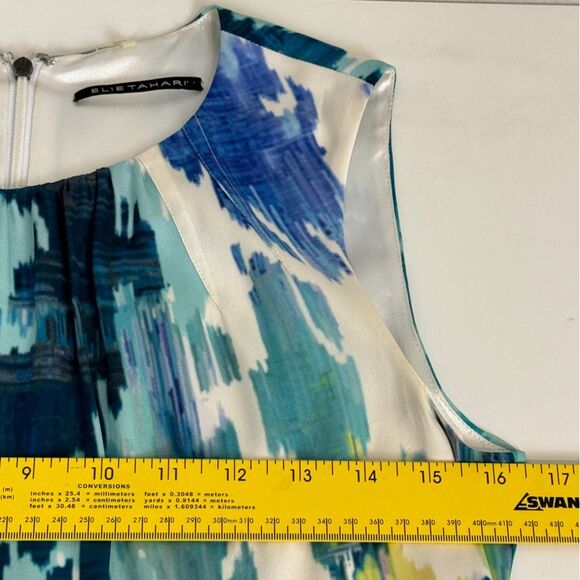 Elie Tahari Silk Watercolor Top XS - Picture 5 of 8